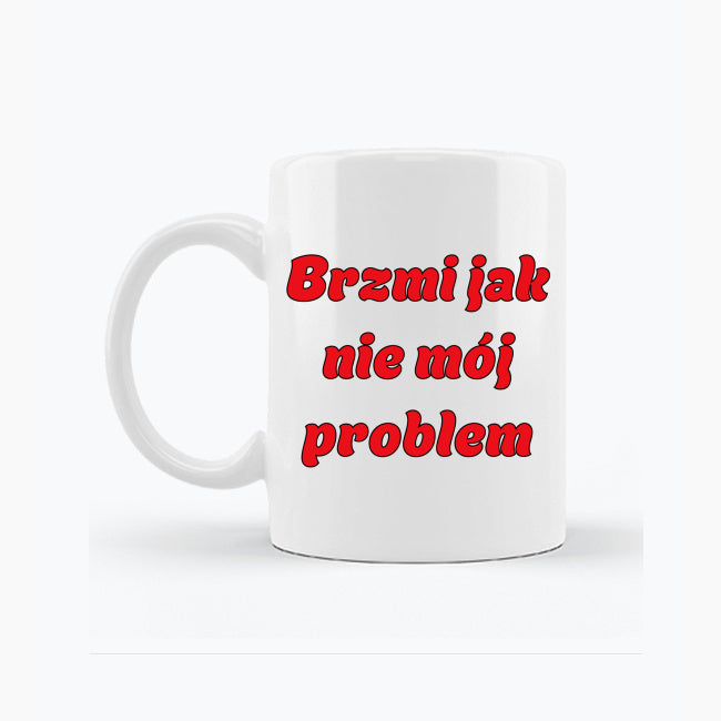 Biały kubek z napisem