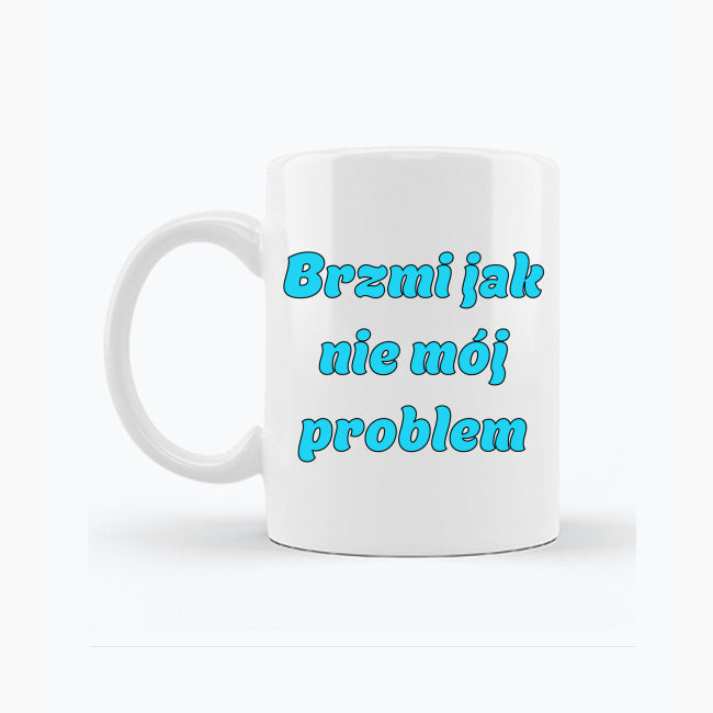 Biały kubek z napisem
