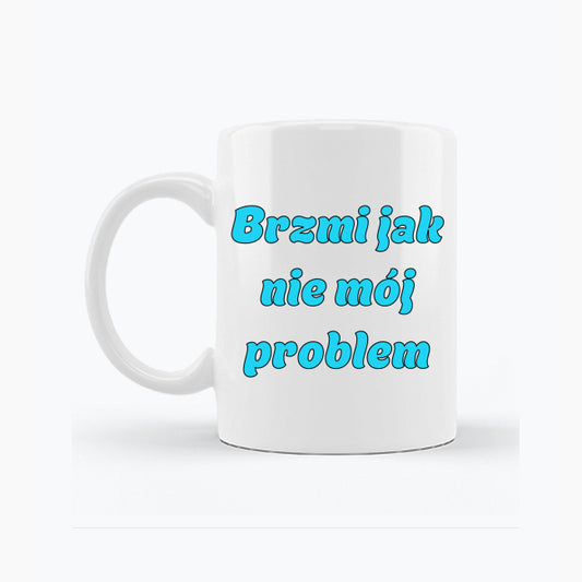 Biały kubek z napisem