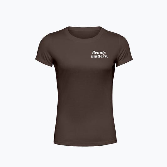 Damska Koszulka z napisem "Beauty matters."
