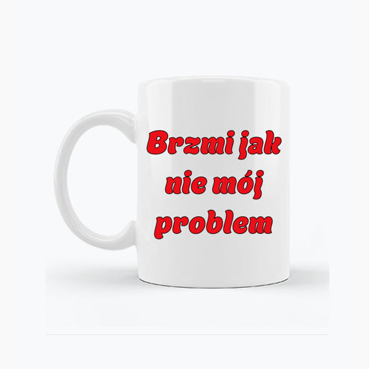 Biały kubek z napisem