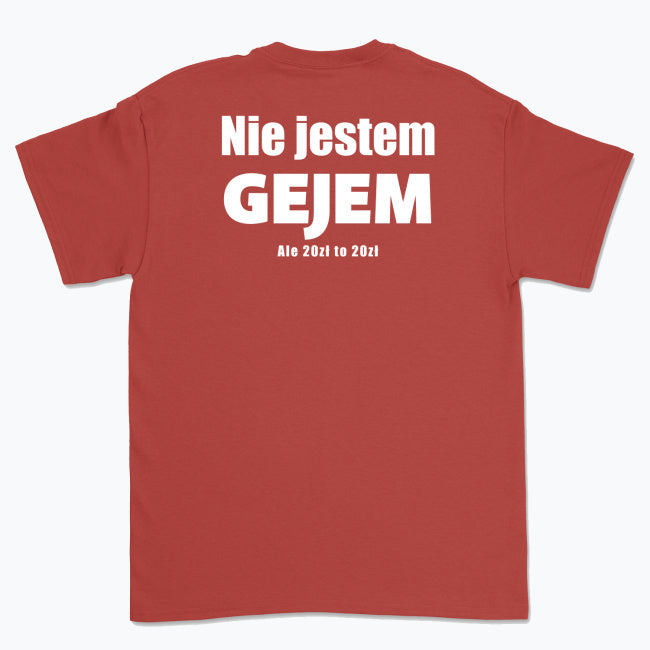 Koszulka unisex z napisem “Nie jestem gejem ale 20zł to 20zł”