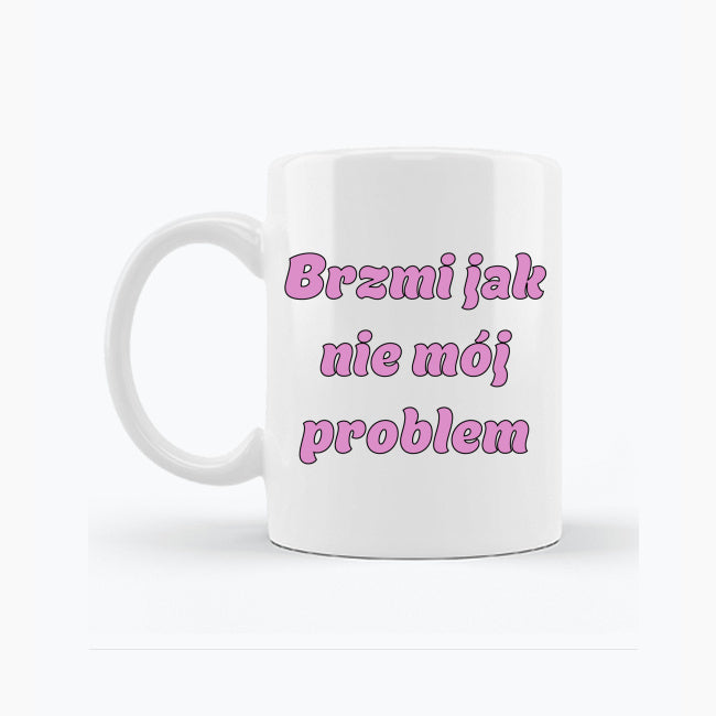 Biały kubek z napisem