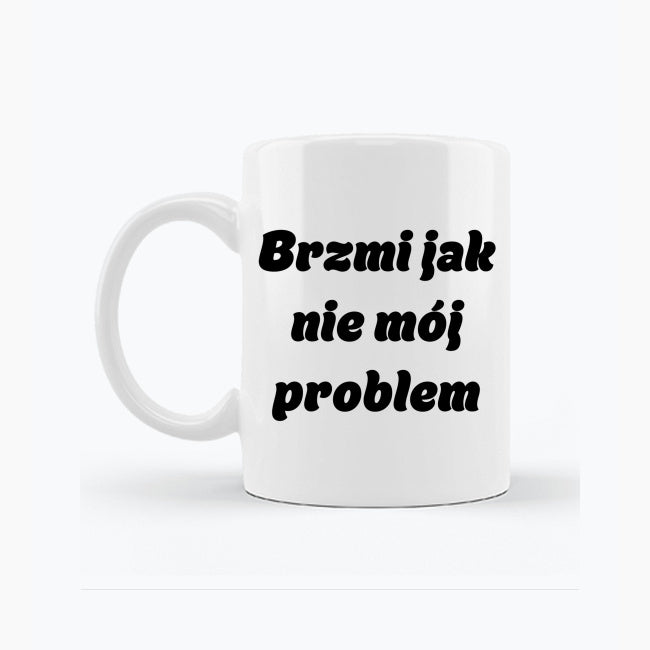Biały kubek z napisem