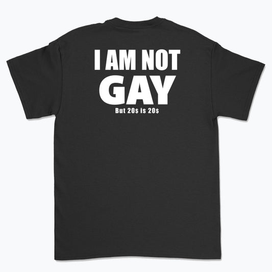 Koszulka unisex z napisem “I AM NOT GAY BUT 20$ is 20$”